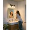 imageL LOHAS LED 3 Light Bathroom Vanity Light Black and Gold Bathroom Light Fixture Over Mirror Modern Lighting Fixtures with Clear Glass Shade Vintage Vanity Lights for Bathroom Mirror Hallway ETLBlack