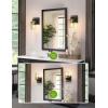 imageL LOHAS LED 3 Light Bathroom Vanity Light Black and Gold Bathroom Light Fixture Over Mirror Modern Lighting Fixtures with Clear Glass Shade Vintage Vanity Lights for Bathroom Mirror Hallway ETLGold and Black