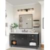 imageL LOHAS LED 3 Light Bathroom Vanity Light Black and Gold Bathroom Light Fixture Over Mirror Modern Lighting Fixtures with Clear Glass Shade Vintage Vanity Lights for Bathroom Mirror Hallway ETLGold and Black