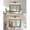imageL LOHAS LED 3 Light Bathroom Vanity Light Black and Gold Bathroom Light Fixture Over Mirror Modern Lighting Fixtures with Clear Glass Shade Vintage Vanity Lights for Bathroom Mirror Hallway ETLGold and Black