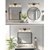 imageL LOHAS LED 3 Light Bathroom Vanity Light Black and Gold Bathroom Light Fixture Over Mirror Modern Lighting Fixtures with Clear Glass Shade Vintage Vanity Lights for Bathroom Mirror Hallway ETLGold and Black