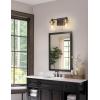 imageL LOHAS LED 3 Light Bathroom Vanity Light Black and Gold Bathroom Light Fixture Over Mirror Modern Lighting Fixtures with Clear Glass Shade Vintage Vanity Lights for Bathroom Mirror Hallway ETLGold and Black