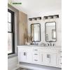 imageL LOHAS LED 3 Light Black Crystal Bathroom Light Fixtures Modern Crystal BlackSquare Shade Bathroom Lighting Fixtures Over MirrorVanity Lights for Bathroom 3CCT ETL Listed
