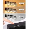 imageL LOHAS LED 3 Light Black Crystal Bathroom Light Fixtures Modern Crystal BlackSquare Shade Bathroom Lighting Fixtures Over MirrorVanity Lights for Bathroom 3CCT ETL Listed