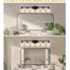 imageL LOHAS LED 3Light Black Bathroom Light FixturesModern Bathroom Lighting Fixtures Over Mirror with Clear Glass Shade Vanity Lights for Living Room ETL ListedBlack