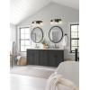 imageL LOHAS LED 3Light Black Bathroom Light FixturesModern Bathroom Lighting Fixtures Over Mirror with Clear Glass Shade Vanity Lights for Living Room ETL ListedBlack