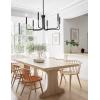 imageL LOHAS LED Black Chandeliers 6Light Black Farmhouse Chandeliers for Dining Room Light Fixture Adjustable Height Rustic Industrial Modern Chandeliers for Living Room Bedroom and Foyer 28in
