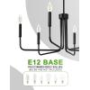 imageL LOHAS LED Black Chandeliers 6Light Black Farmhouse Chandeliers for Dining Room Light Fixture Adjustable Height Rustic Industrial Modern Chandeliers for Living Room Bedroom and Foyer 28in