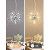 imageL LOHAS LED Modern Crystal Sputnik Chandeliers 8Light Chrome Ceiling Light Fixtures Sputnik Chandelier with Firework Shade for Living Room Dining RoomKitchen Island