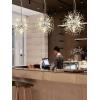 imageL LOHAS LED Modern Crystal Sputnik Chandeliers 8Light Chrome Ceiling Light Fixtures Sputnik Chandelier with Firework Shade for Living Room Dining RoomKitchen Island