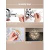 imageL LOHAS LED Modern Crystal Sputnik Chandeliers 8Light Chrome Ceiling Light Fixtures Sputnik Chandelier with Firework Shade for Living Room Dining RoomKitchen Island