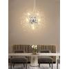 imageL LOHAS LED Modern Crystal Sputnik Chandeliers 8Light Chrome Ceiling Light Fixtures Sputnik Chandelier with Firework Shade for Living Room Dining RoomKitchen Island