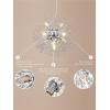imageL LOHAS LED Modern Crystal Sputnik Chandeliers 8Light Chrome Ceiling Light Fixtures Sputnik Chandelier with Firework Shade for Living Room Dining RoomKitchen Island