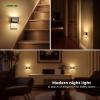 imageL LOHAS LED Night Lights Plug into Wall 2 Pack Modern Night Light with Dusk to Dawn Sensor Dimmable Plug in Night Light Adjustable Brightness for Bedroom Bathroom Hallway3000K