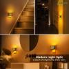 imageL LOHAS LED Night Lights Plug into Wall 2 Pack Modern Night Light with Dusk to Dawn Sensor Dimmable Plug in Night Light Adjustable Brightness for Bedroom Bathroom HallwayAmber