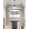 imageL LOHAS LED Wagon Wheel Chandelier 2 Tier 64Lights 70in Extra Large Black Farmhouse Chandelier Light Fixture Round Rustic Lighting for Living Room Dining Room Over Table Island Foyer Entryway602