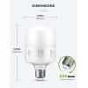imageLOHAS Super Bright Light Bulbs 250300W Equivalent 3400LM E26 Garage LED Bulb 3000K Soft White 30 Watt High Lumen LED Bulb wE39 Adapter for Commercial Warehouse Workshop Factory Backyard 2 PackSoft White