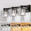 imageL LOHAS LED 3 Light Black Crystal Bathroom Light Fixtures Modern Crystal BlackSquare Shade Bathroom Lighting Fixtures Over MirrorVanity Lights for Bathroom 3CCT ETL Listed
