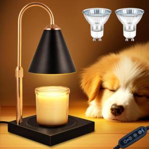 imageL LOHAS LED Candle Warmer Lamp with Timer 2H4H8H Dimmable Candle Warmer Lamp with 2 Wax Warmer Bulbs Adjustable Candle Warmers for Jar Candles Birthday Gift for Mom Home Decor