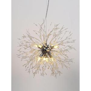 imageL LOHAS LED Modern Crystal Sputnik Chandeliers 8Light Chrome Ceiling Light Fixtures Sputnik Chandelier with Firework Shade for Living Room Dining RoomKitchen Island