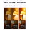 image3 Way Light Bulbs LOHAS 3 Way LED Light Bulbs 50 100 150W Equivalent Daylight White 5000K Three Way A19 Light Bulbs E26 Base LED Bulbs for Desk Lamps Floor Lamps Table Lamps 2 PackAmber