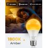 imageL LOHAS LED Red LED Light Bulbs A19 9W 60W Equivalent Christmas Red Colored Light Bulb Indoor E26 Base NonDim 4 PackAmber