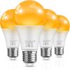 imageL LOHAS LED Red LED Light Bulbs A19 9W 60W Equivalent Christmas Red Colored Light Bulb Indoor E26 Base NonDim 4 PackAmber