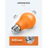 imageL LOHAS LED Red LED Light Bulbs A19 9W 60W Equivalent Christmas Red Colored Light Bulb Indoor E26 Base NonDim 4 PackOrange