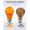 imageL LOHAS LED Red LED Light Bulbs A19 9W 60W Equivalent Christmas Red Colored Light Bulb Indoor E26 Base NonDim 4 PackOrange