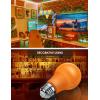 imageL LOHAS LED Red LED Light Bulbs A19 9W 60W Equivalent Christmas Red Colored Light Bulb Indoor E26 Base NonDim 4 PackOrange
