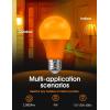 imageL LOHAS LED Red LED Light Bulbs A19 9W 60W Equivalent Christmas Red Colored Light Bulb Indoor E26 Base NonDim 4 PackOrange