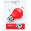 imageL LOHAS LED Red LED Light Bulbs A19 9W 60W Equivalent Christmas Red Colored Light Bulb Indoor E26 Base NonDim 4 PackRed