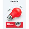 imageL LOHAS LED Red LED Light Bulbs A19 9W 60W Equivalent Christmas Red Colored Light Bulb Indoor E26 Base NonDim 4 PackRed