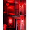 imageL LOHAS LED Red LED Light Bulbs A19 9W 60W Equivalent Christmas Red Colored Light Bulb Indoor E26 Base NonDim 4 PackRed
