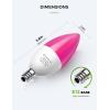 imageLOHAS Purple Candelabra Light Bulbs E12 6W Purple LED Bulb 60 Watt Equivalent B10 Chandelier Candle Bulbs Type B Ceiling Fan Bulbs NonDimmable Christmas Decoration for Home 3 Pack