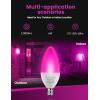 imageLOHAS Purple Candelabra Light Bulbs E12 6W Purple LED Bulb 60 Watt Equivalent B10 Chandelier Candle Bulbs Type B Ceiling Fan Bulbs NonDimmable Christmas Decoration for Home 3 Pack