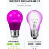 imageLOHAS Purple LED Light Bulbs 5W A15 Colored Light Bulb with E26 Medium Base 40 Watt Equivalent Purple Light Bulbs Holiday Lighting Home Lighting 2 Pack