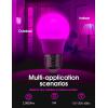 imageLOHAS Purple LED Light Bulbs 5W A15 Colored Light Bulb with E26 Medium Base 40 Watt Equivalent Purple Light Bulbs Holiday Lighting Home Lighting 2 Pack