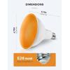 imageLOHAS Yellow Bug Light Bulbs Outdoor PAR38 LED Flood Light Outside 150200W Equivalent 2000K NonAttracting 15W 1100LM NonDimmable Amber Porch Lights E26 Base for Patio Backyard Party 2 PackOrange