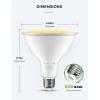 imageLOHAS Yellow Bug Light Bulbs Outdoor PAR38 LED Flood Light Outside 150200W Equivalent 2000K NonAttracting 15W 1100LM NonDimmable Amber Porch Lights E26 Base for Patio Backyard Party 2 PackYellow