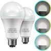 image3 Way Light Bulbs LOHAS 3 Way LED Light Bulbs 50 100 150W Equivalent Daylight White 5000K Three Way A19 Light Bulbs E26 Base LED Bulbs for Desk Lamps Floor Lamps Table Lamps 2 PackDaylight White