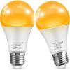 imageL LOHAS LED Red LED Light Bulbs A19 9W 60W Equivalent Christmas Red Colored Light Bulb Indoor E26 Base NonDim 4 PackAmber