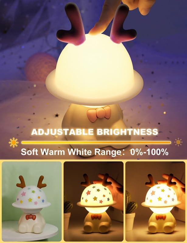 imageL LOHAS Nursery Night Lights for Kids Cute Nursery Lamps with 7 Colors Adjustable Touch Control USB Rechargeable Kawaii Decor Stuff for Teens Children
