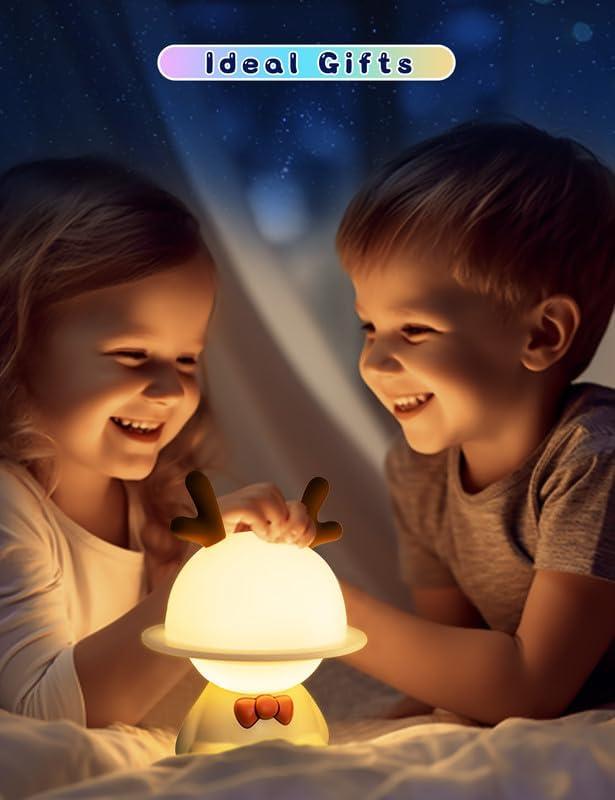 imageL LOHAS Nursery Night Lights for Kids Cute Nursery Lamps with 7 Colors Adjustable Touch Control USB Rechargeable Kawaii Decor Stuff for Teens Children