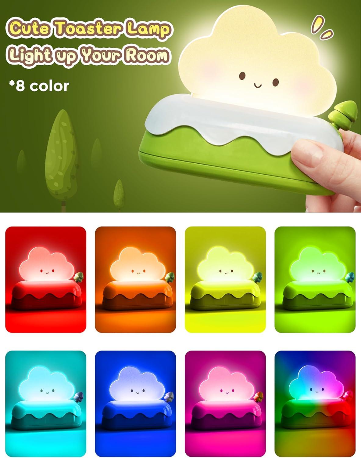 imageLOHAS Cute Night Light for Kids Kawaii Bear Lamp USB Rechargeable Color Changing RGB Decor for Bedroom Nursery LivingroomCloud