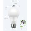 imageL LOHAS LED 40W Equivalent A19 Amber Porch Light Bulbs 6W Dusk to Dawn Sensor Yellow Bug Light Bulbs for Outdoor 2000K E26 4 PackDaylight White