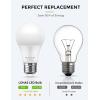 imageL LOHAS LED 40W Equivalent A19 Amber Porch Light Bulbs 6W Dusk to Dawn Sensor Yellow Bug Light Bulbs for Outdoor 2000K E26 4 PackDaylight White