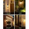 imageL LOHAS LED 40W Equivalent A19 Amber Porch Light Bulbs 6W Dusk to Dawn Sensor Yellow Bug Light Bulbs for Outdoor 2000K E26 4 PackWarm White