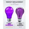 imageL LOHAS LED Halloween Purple LED Light Bulbs Outdoor A19 9W60W Equivalent Purple Colored Light Bulb E26 Base NonDim 2Pack