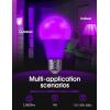 imageL LOHAS LED Halloween Purple LED Light Bulbs Outdoor A19 9W60W Equivalent Purple Colored Light Bulb E26 Base NonDim 2Pack